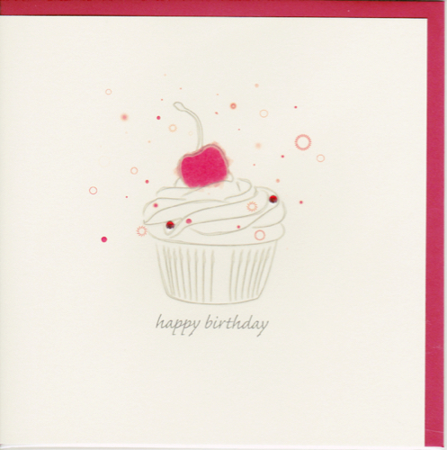 Happy Birthday Cupcake Greetings Card Potters House Limited