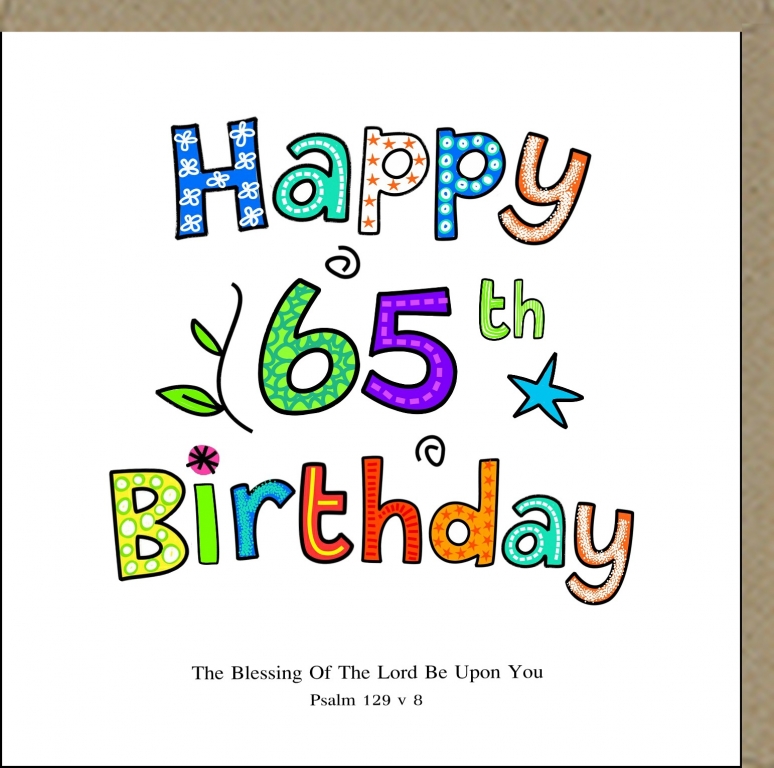 Greeting Card Happy 65th Birthday Potters House Limited