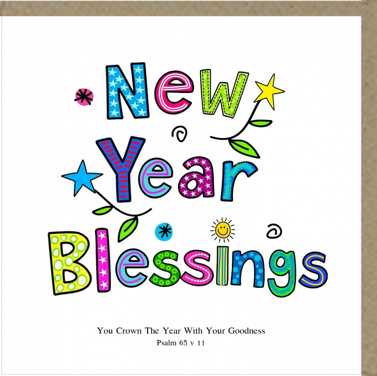 New Year Blessings Greetings Card Potters House Limited