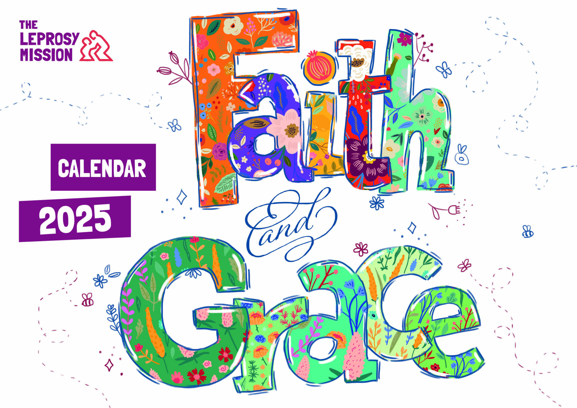 2025 Faith & Grace, Scripture Art Calendar Potters House Limited