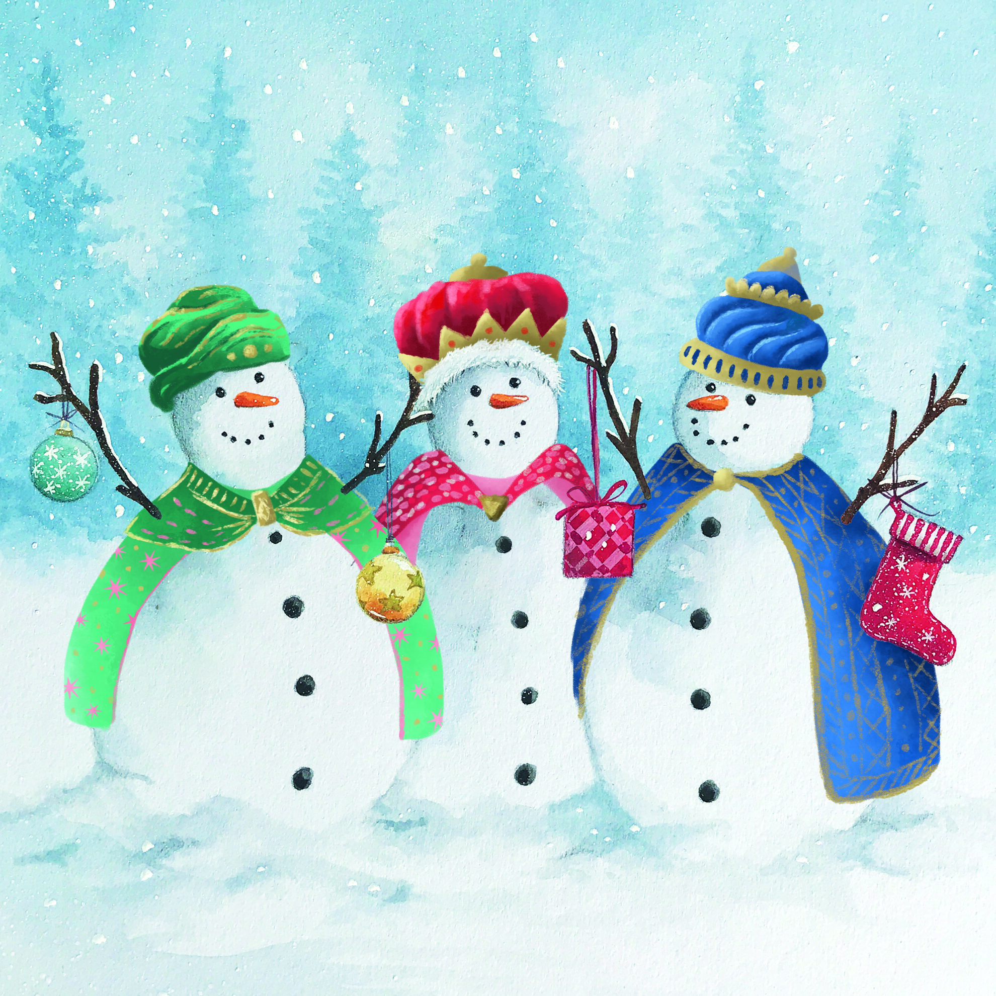 The Three Snowkings Christmas Cards Pack of 10 Potters House Limited